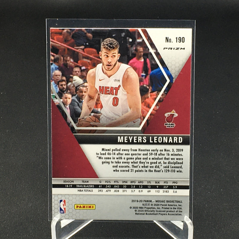 2019 PANINI MOSAIC - SILVER DISCO PRIZM - M. LEONARD -