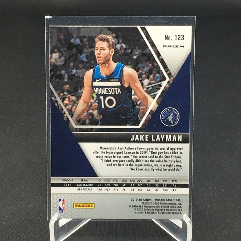 2019 PANINI MOSAIC - SILVER DISCO PRIZM - J. LAYMAN -