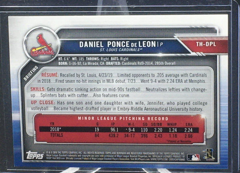 2019 TOPPS BOWMAN - HOLIDAY - D. DE LEON - #TH-DPL - #'D/150 - RC