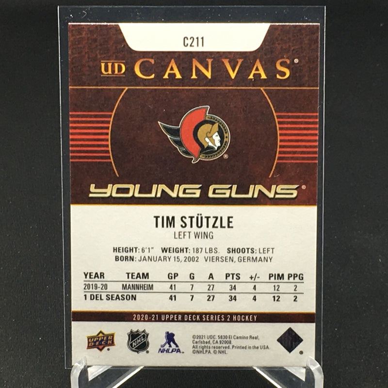 2020 UPPER DECK SERIES TWO - UD CANVAS - YOUNG GUNS - T. STUTZLE -