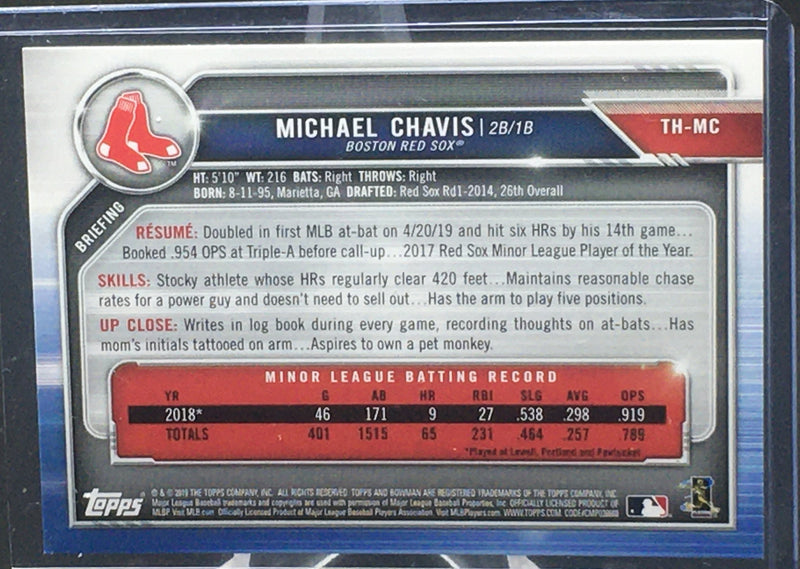 2019 TOPPS BOWMAN - HOLIDAY - M. CHAVIS -