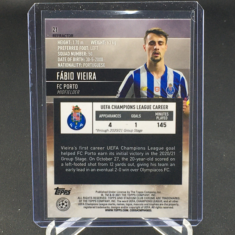 2021 TOPPS STADIUM CLUB CHROME - REFRACTOR - F. VIEIRA -