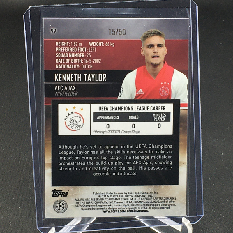 2021 TOPPS STADIUM CLUB CHROME - GOLD REFRACTOR - K. TAYLOR - #99 - #'D/50 - RC