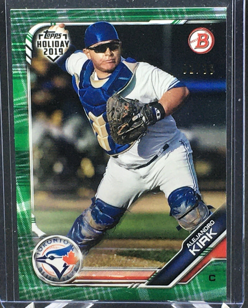 2019 TOPPS BOWMAN - HOLIDAY - A. KIRK - #TH-AK - #'D/99 - GREEN FESTIVE - RC