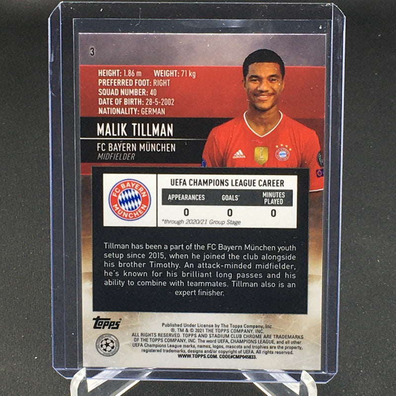 2021 TOPPS STADIUM CLUB CHROME - M. TILLMAN -