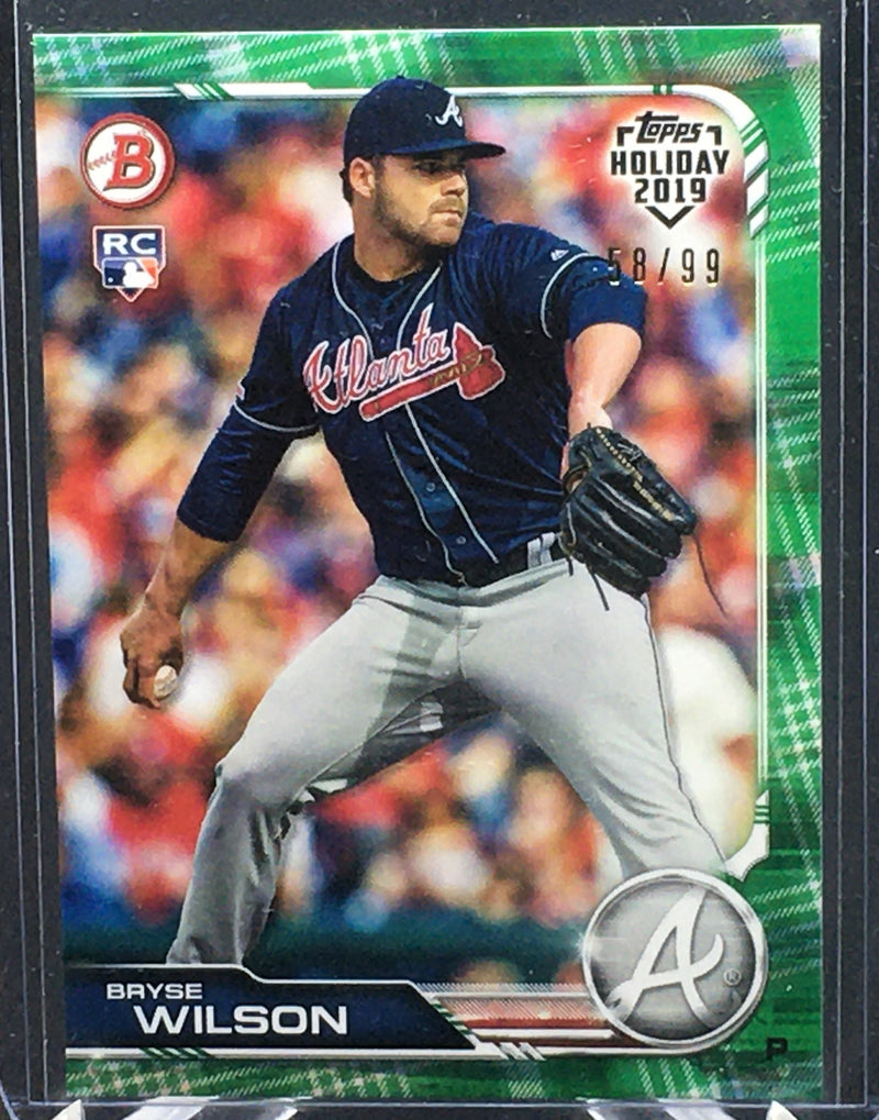 2019 TOPPS BOWMAN - HOLIDAY - B. WILSON - #TH-BW - #'D/99 - GREEN FESTIVE - RC