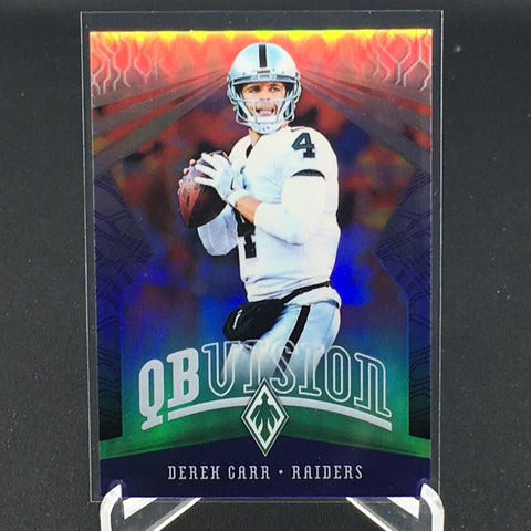 2018 PANINI PHOENIX - QB VISION - PURPLE PARALLEL - D. CARR - #16 - #'D/75
