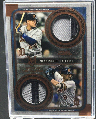 2019 TOPPS MUSEUM COLLECTION - MEANINGFUL MATERIAL - M. CABRERA/ N. CASTELLANDS - #DMR-CA - #'D/35 - DUAL JERSEY
