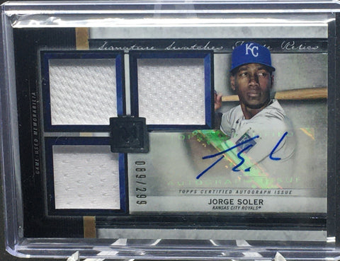 2020 TOPPS MUSEUM COLLECTION - SIGNATURE SWATCHES TRIPLE RELIC - J. SOLER - #SSTA-JS - #'D/299 - AUTOGRAPH - JERSEY