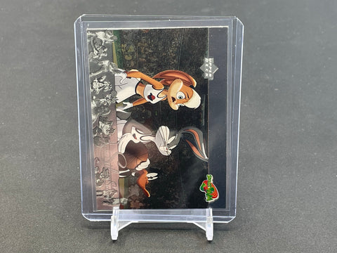 1996 UPPER DECK SPACE JAM - SILVER SCRIPT PRESS CONFERENCE - #JS4