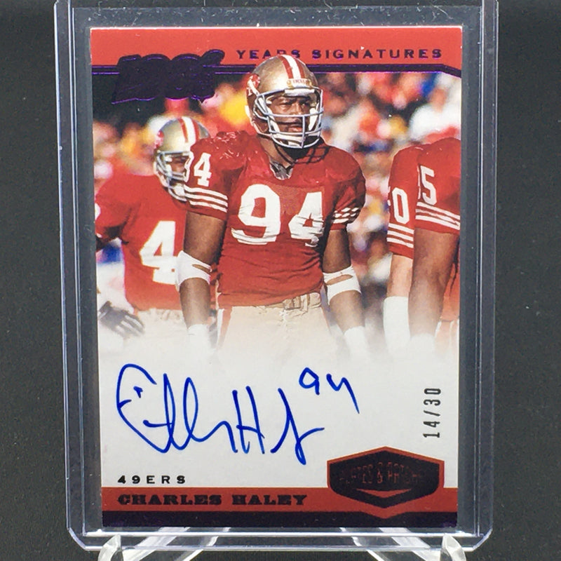 2019 PANINI PLATES & PATCHES - 100 YEARS SIGNATURES - C. HALEY - #YS-CHA - #'D/30 - AUTOGRAPH