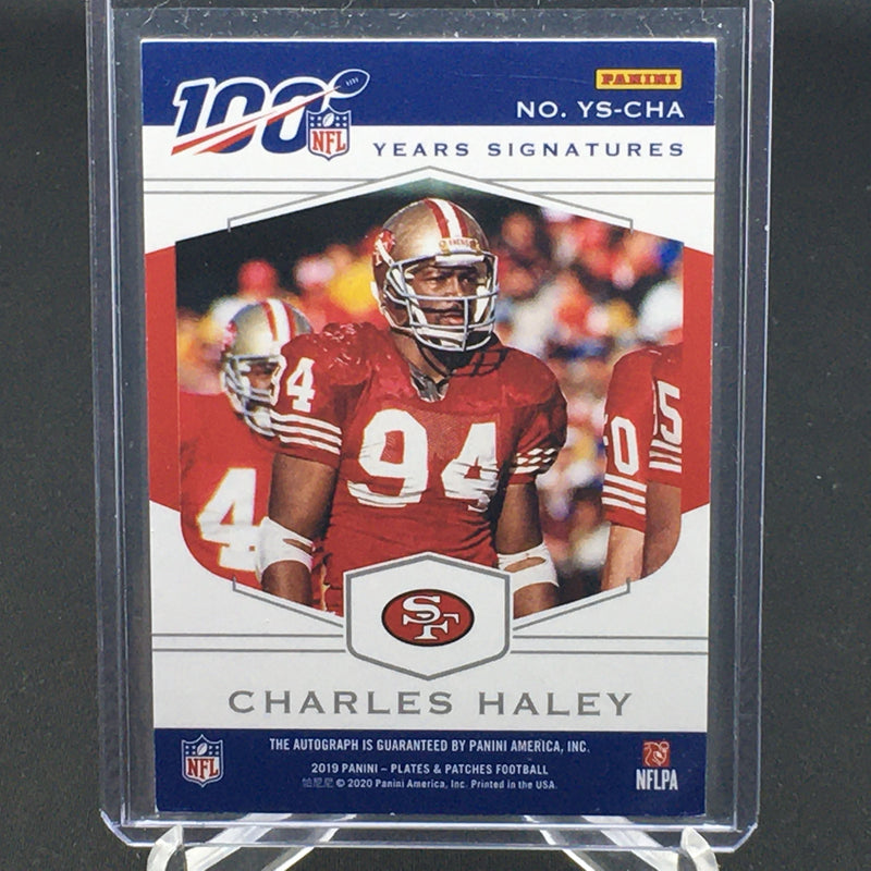 2019 PANINI PLATES & PATCHES - 100 YEARS SIGNATURES - C. HALEY - #YS-CHA - #'D/30 - AUTOGRAPH