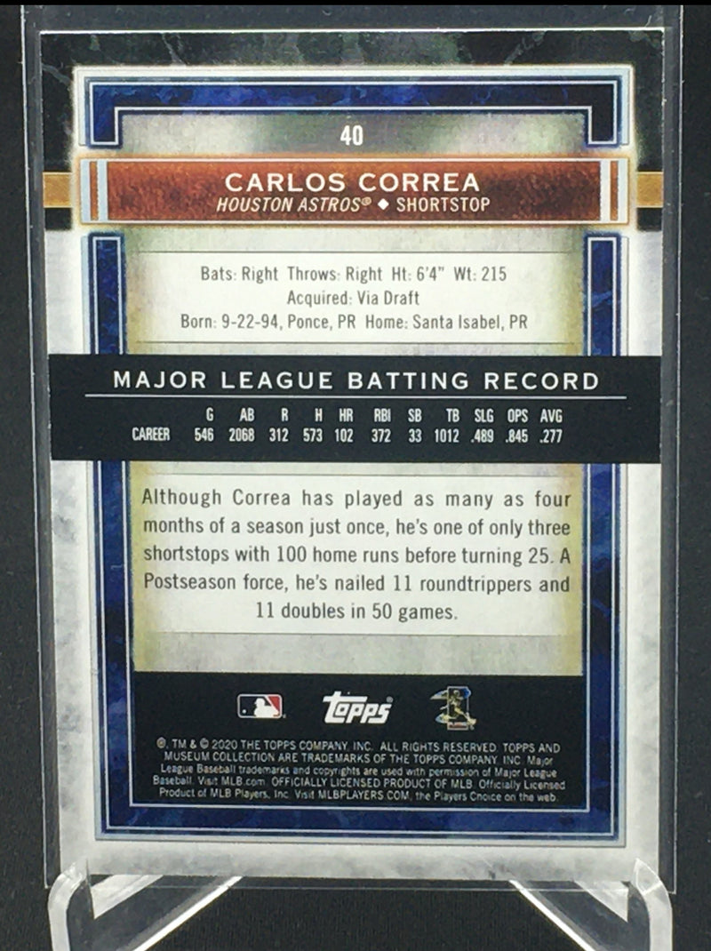 2020 TOPPS MUSEUM COLLECTION - C. CORREA -