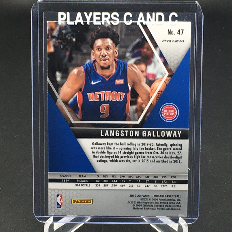 2019 PANINI MOSAIC - SILVER PRIZM - L. GALLOWAY -