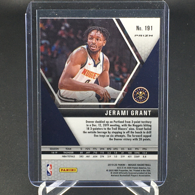 2019 PANINI MOSAIC - SILVER PRIZM - J. GRANT -