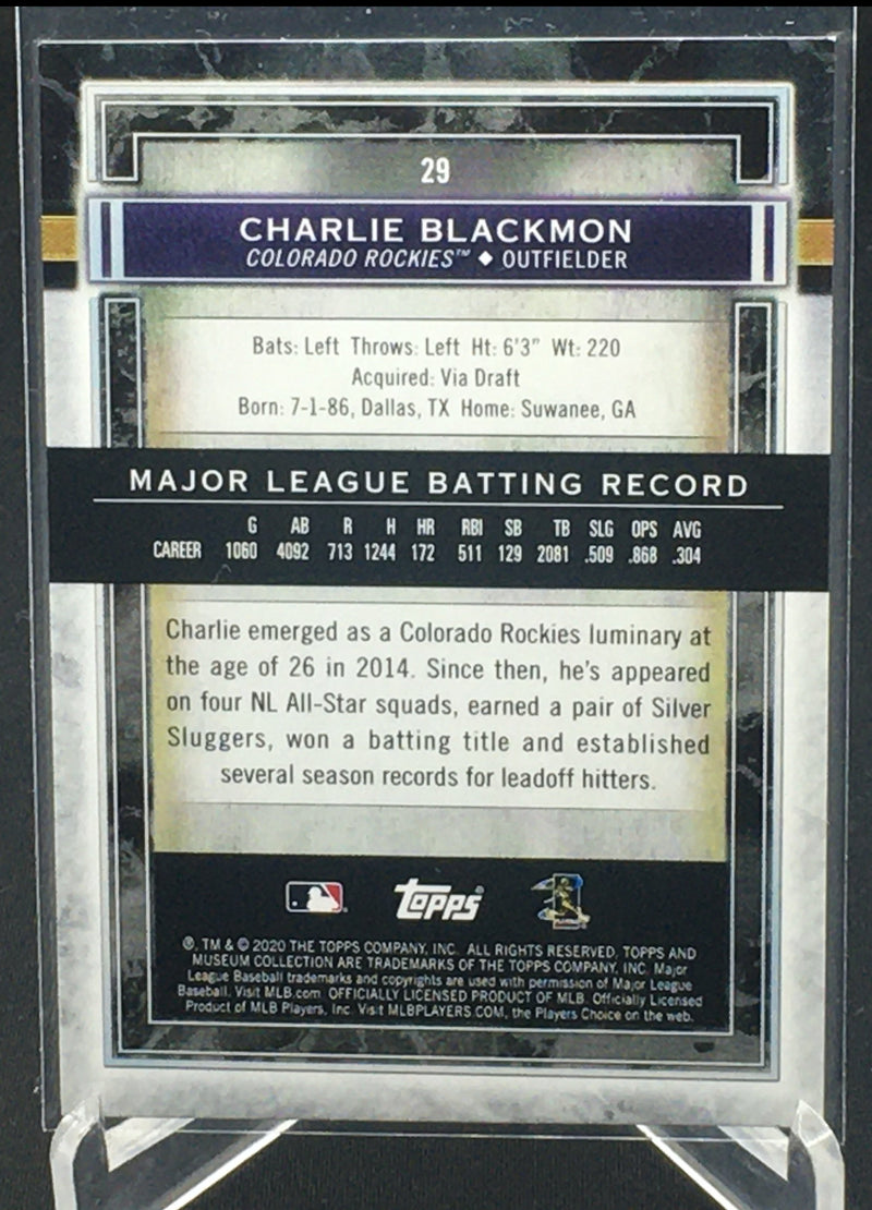 2020 TOPPS MUSEUM COLLECTION - C. BLACKMON -