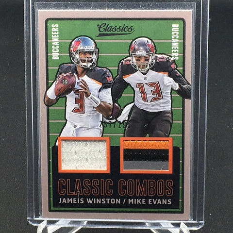2017 PANINI CLASSICS - CLASSIC COMBOS - J. WINSTON/ M. EVANS - #CC-JM - #'D/299 - DOUBLE JERSEY RELIC