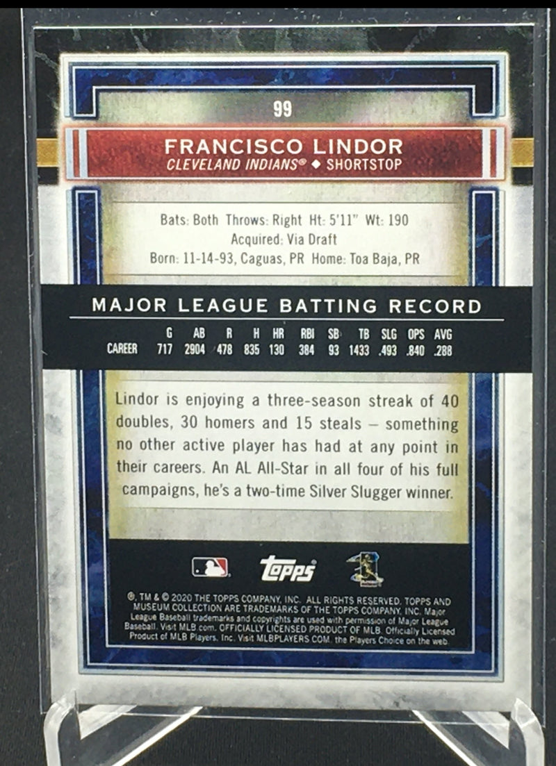 2020 TOPPS MUSEUM COLLECTION - F. LINDOR -