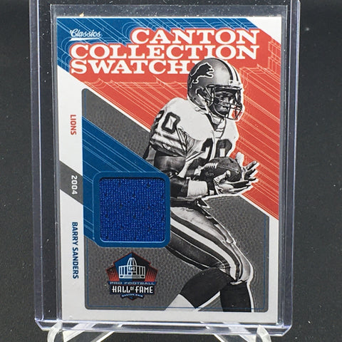 2018 PANINI CLASSICS - CANTON COLLECTION SWATCHES - B. SANDERS - #2 - JERSEY RELIC