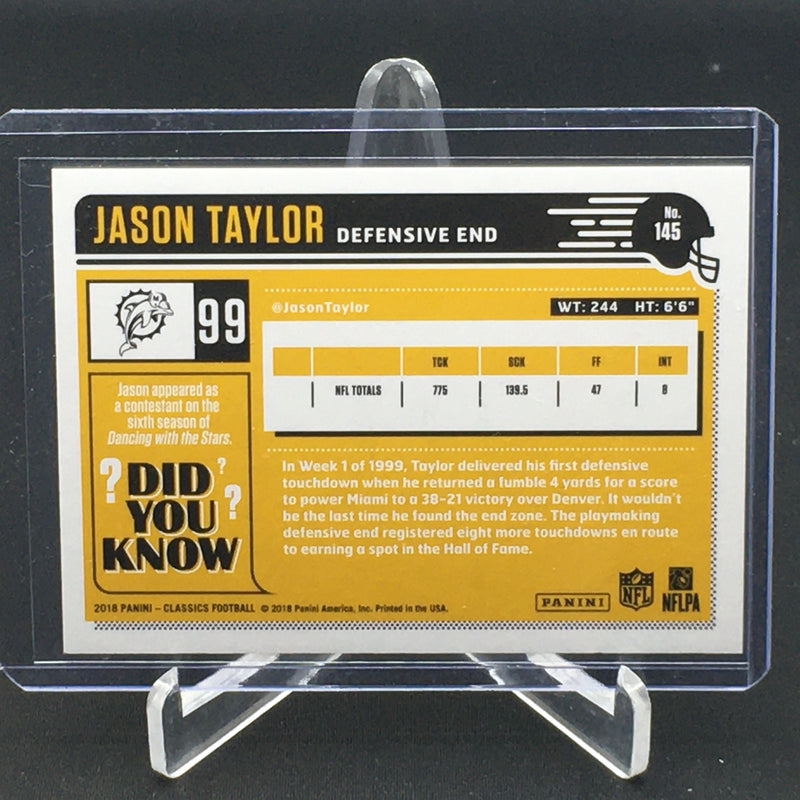 2018 PANINI CLASSICS - TRIBUTES - J. TAYLOR - #145 - #'D/25