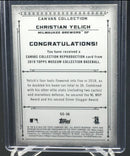 2019 TOPPS MUSEUM COLLECTION - CANVAS COLLECTION - C. YELICH -