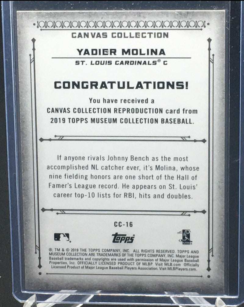 2019 TOPPS MUSEUM COLLECTION - CANVAS COLLECTION - Y. MOLINA -