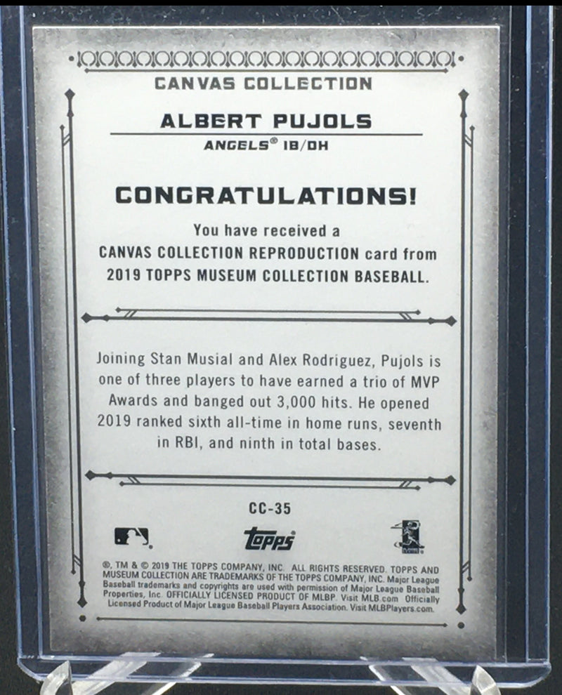 2019 TOPPS MUSEUM COLLECTION - CANVAS COLLECTION - A. PUJOLS -
