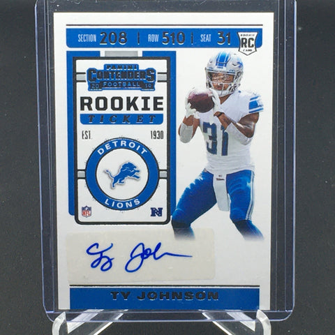 2019 PANINI CONTENDERS - ROOKIE TICKET - T. JOHNSON - #268 - AUTOGRAPH - RC