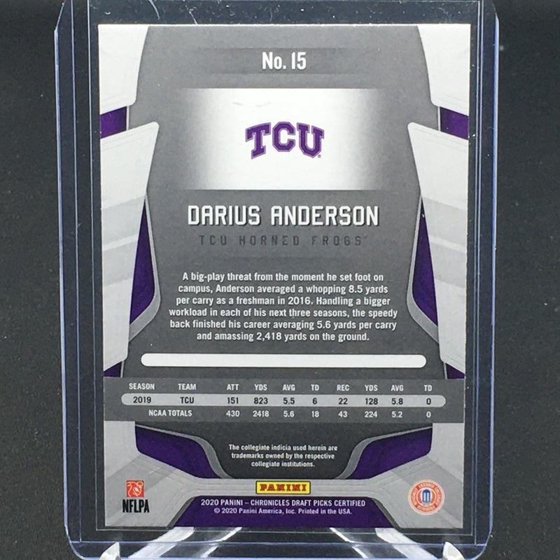 2020 PANINI CHRONICLES DRAFT PICKS CERTIFIED - D. ANDERSON -