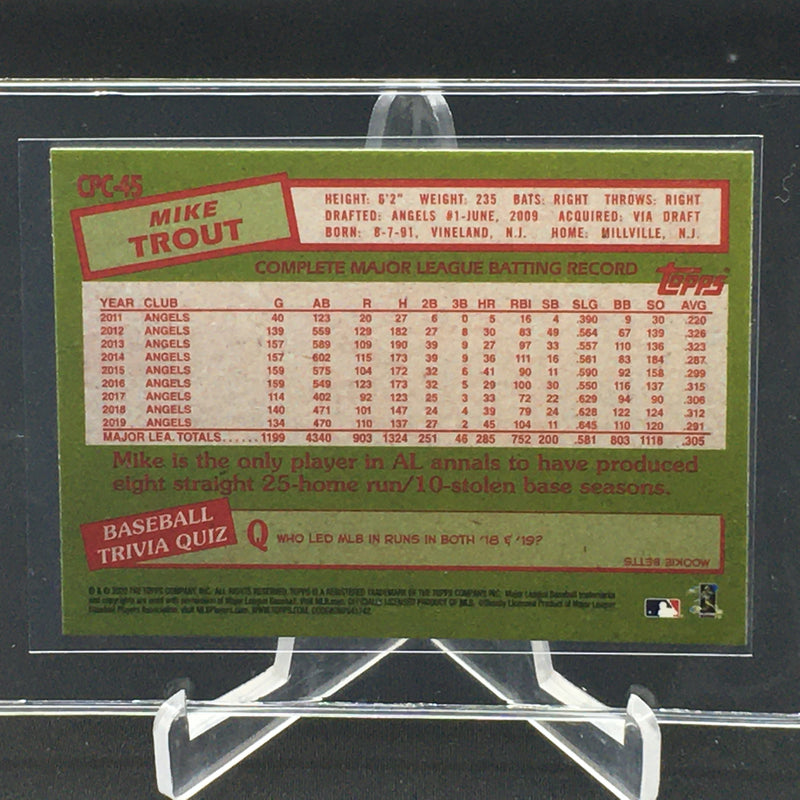 2020 TOPPS - 35TH ANNIVERSARY - M. TROUT -