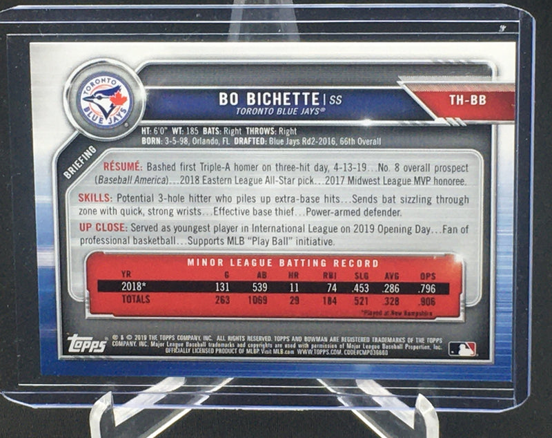 2019 TOPPS BOWMAN - HOLIDAY - B. BICHETTE -
