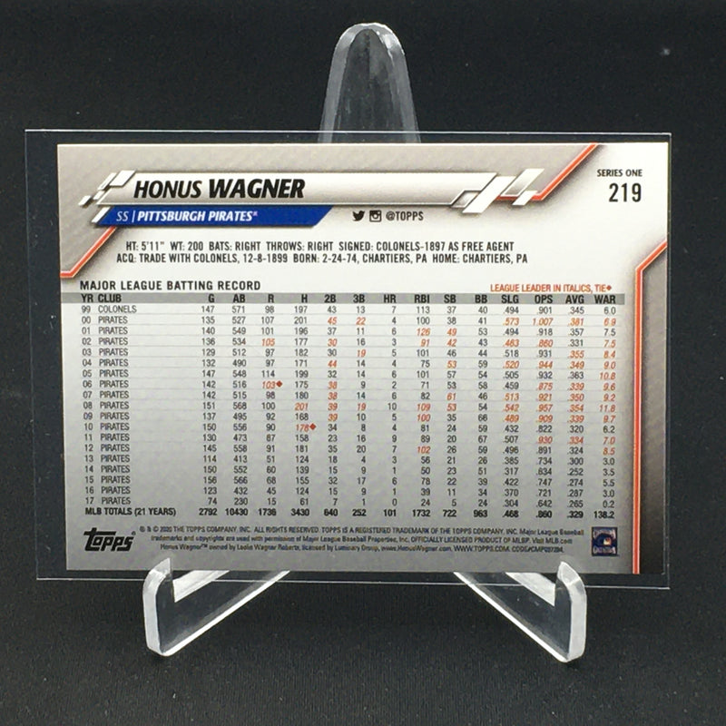 2020 TOPPS SERIES ONE - LEGEND VARIATION - H. WAGNER -