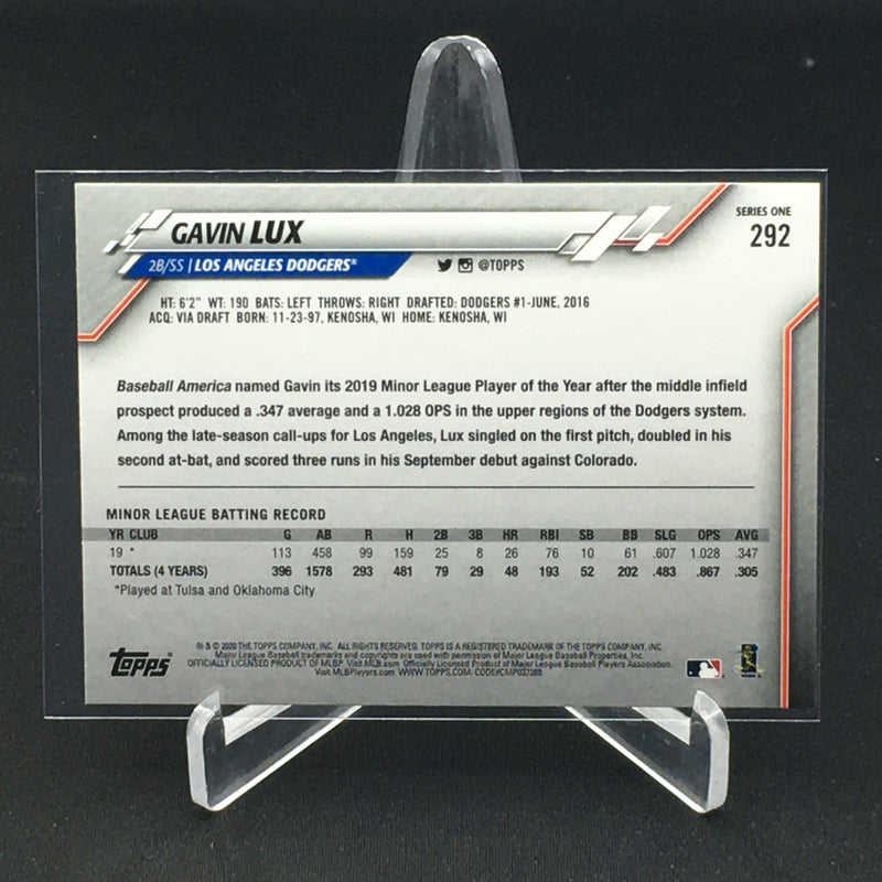 2020 TOPPS SERIES ONE - REFRACTOR - G. LUX -