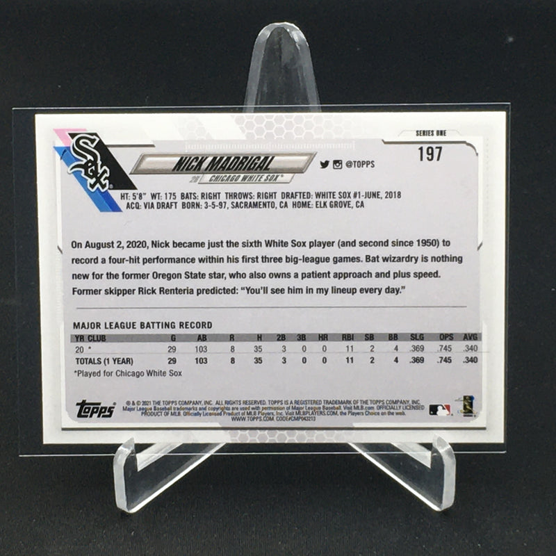2021 TOPPS SERIES ONE - 70 TOPPS - N. MADRIGAL -