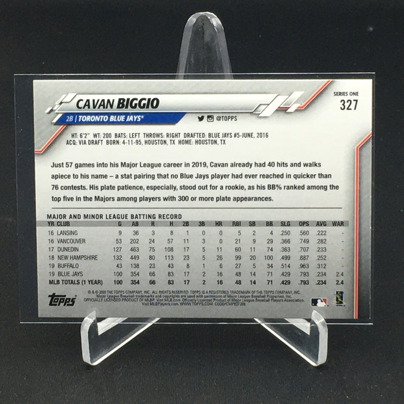 2020 TOPPS SERIES ONE - FUTURE STARS - REFRACTOR - C. BIGGIO -