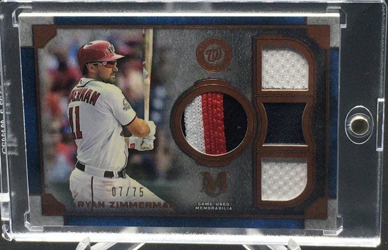 2019 TOPPS MUSEUM COLLECTION - PRIMARY PIECE QUAD RELIC - R. ZIMMERMAN - #SPQR-RZ - #'D/75 - JERSEY