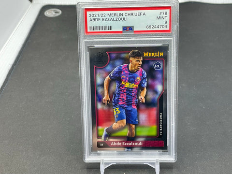 2021 TOPPS MERLIN CHROME UEFA - A. EZZALZOULI - #78 - PSA 9 - RC