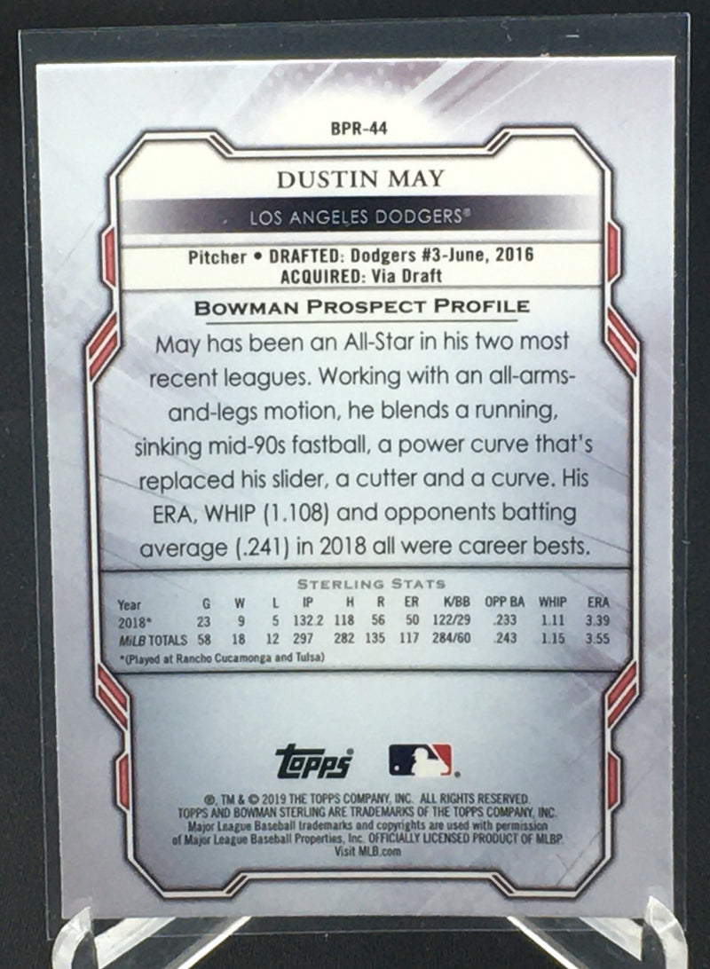2019 TOPPS BOWMAN STERLING - D. MAY -