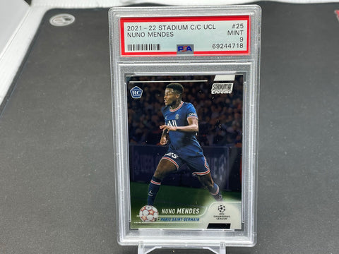 2021 TOPPS STADIUM CLUB CHROME UCL - N. MENDES - #25 - PSA 9 - RC