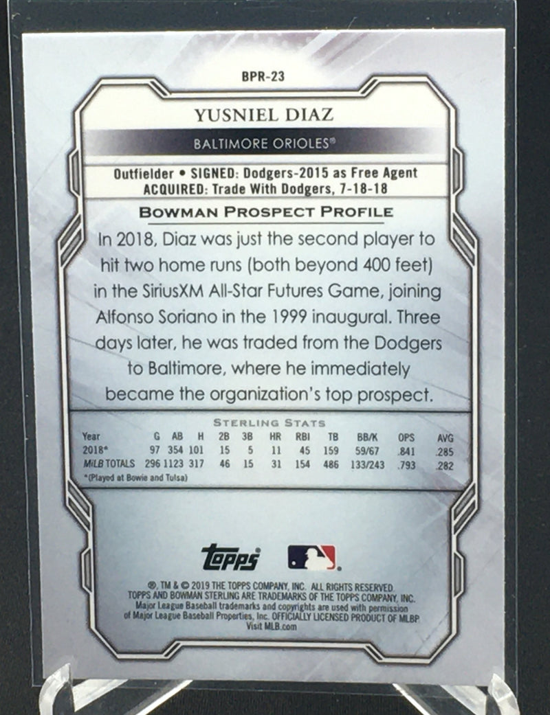 2019 TOPPS BOWMAN STERLING - Y. DIAZ -