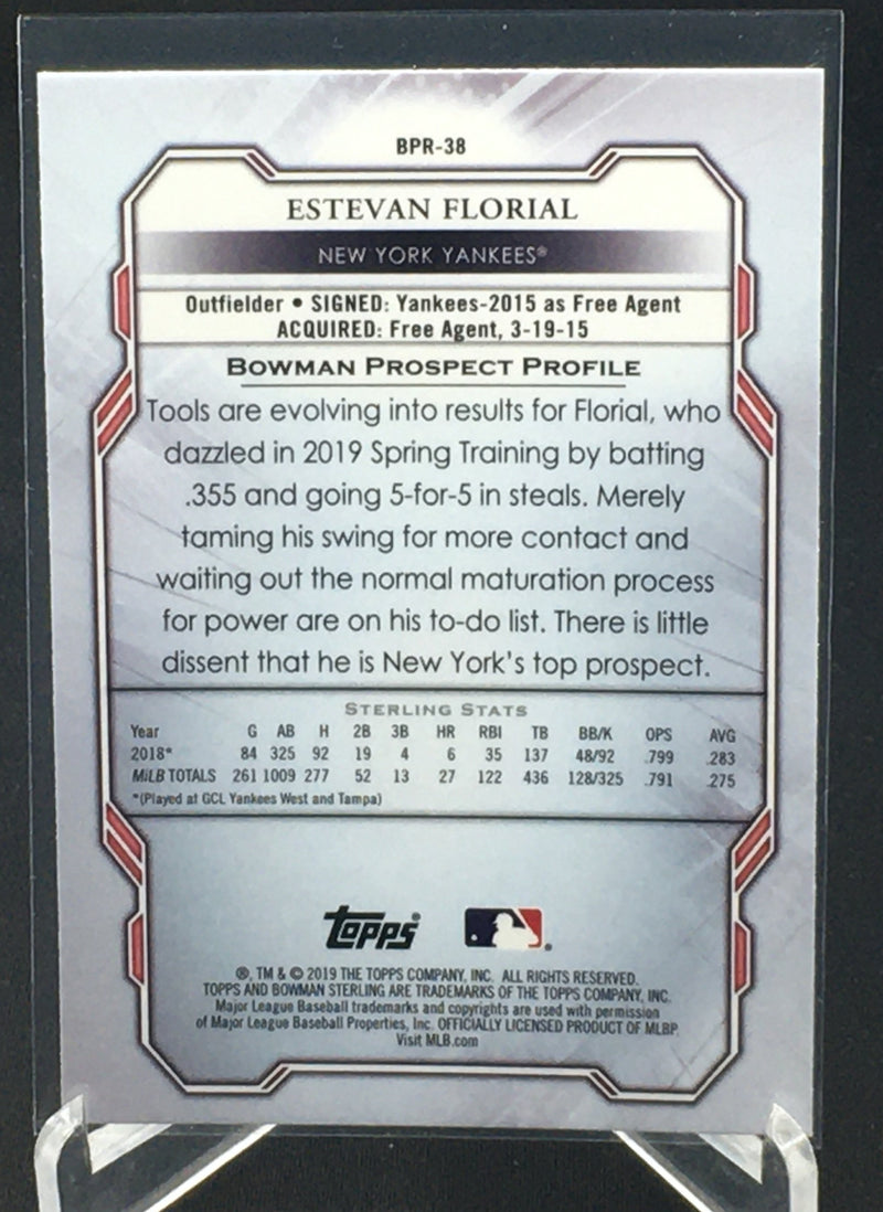 2019 TOPPS BOWMAN STERLING - E. FLORIAL -
