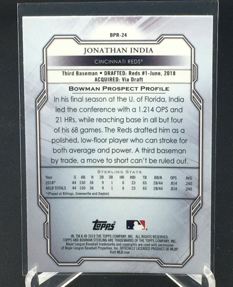 2019 TOPPS BOWMAN STERLING - J. INDIA -