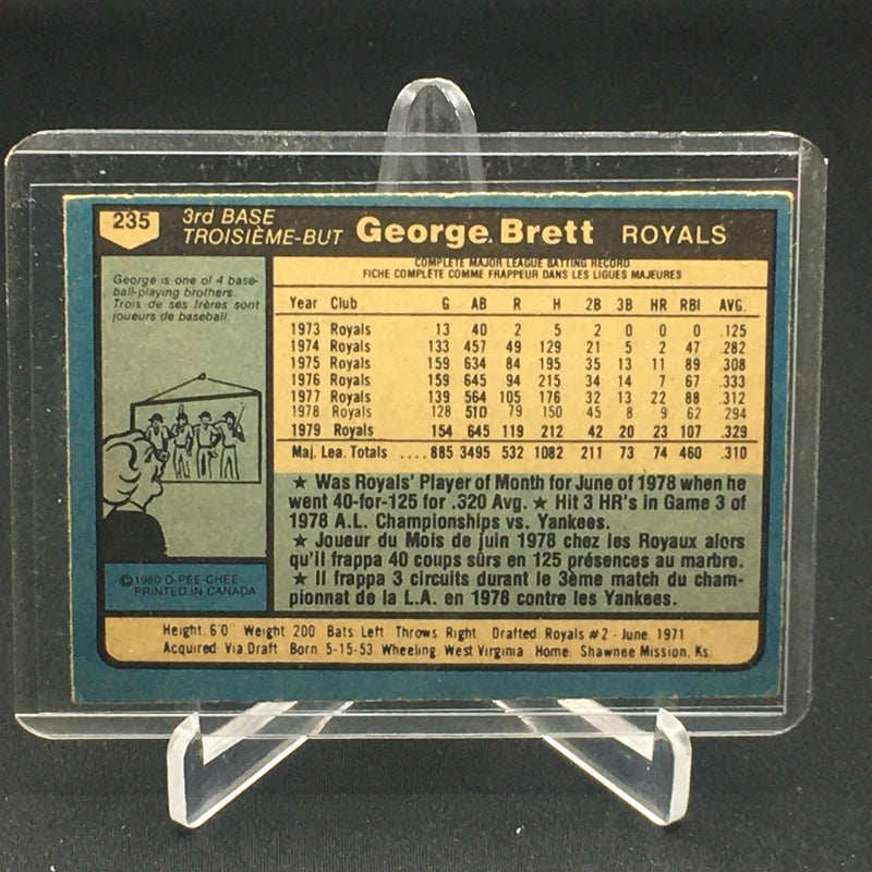 1980 TOPPS - G. BRETT -