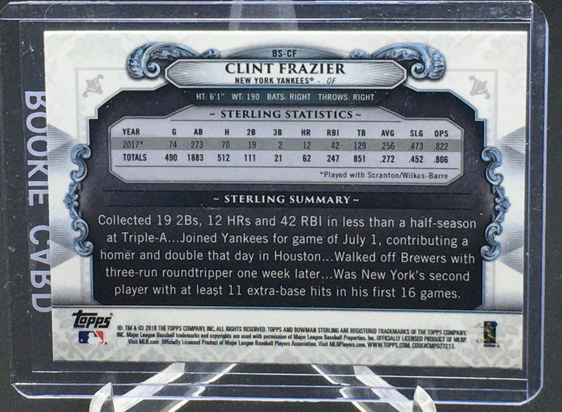 2018 TOPPS BOWMAN STERLING - C. FRAZIER -