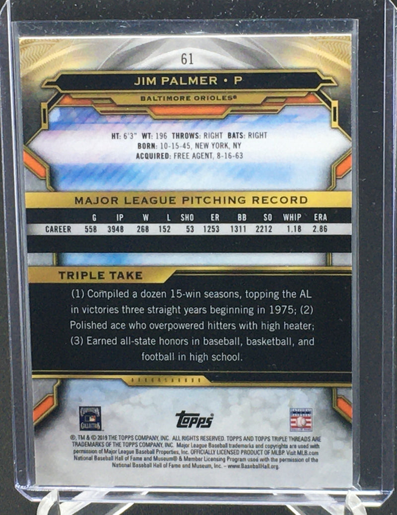 2019 TOPPS TRIPLE THREADS - J. PALMER -