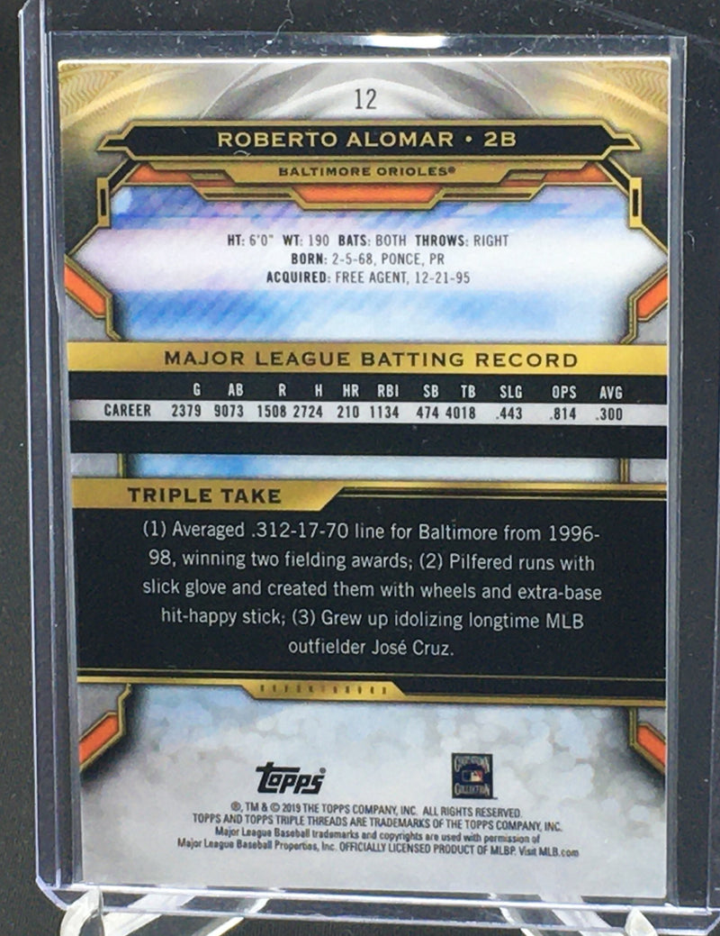 2019 TOPPS TRIPLE THREADS - R. ALOMAR - #12 - #'D/299 - AMETHYST