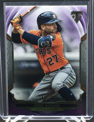 2019 TOPPS TRIPLE THREADS - J. ALTUVE - #10 - #'D/299 - AMETHYST