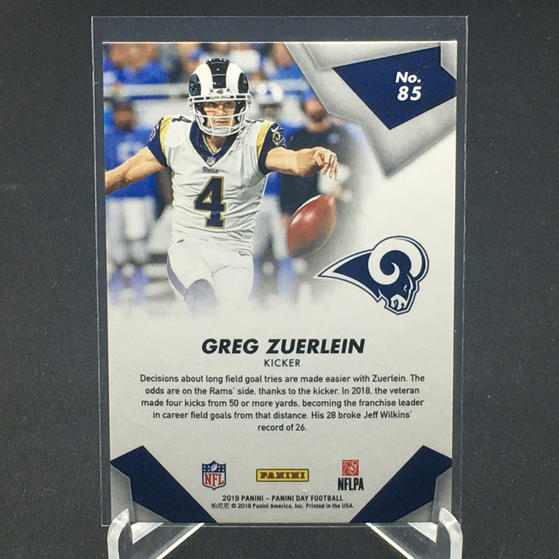 2019 PANINI - PANINI DAY FOOTBALL - MAGNETIC FUR - G. ZUERLEIN - #85 - #'D/99