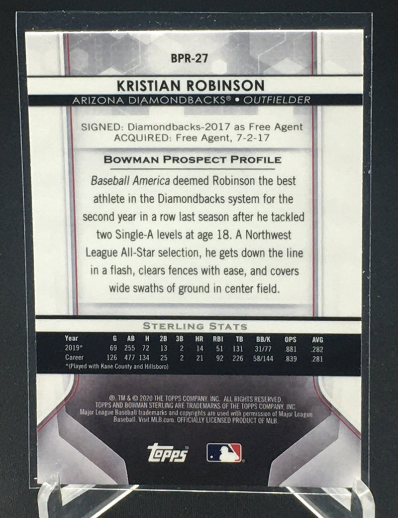 2020 TOPPS BOWMAN STERLING - K. ROBINSON -