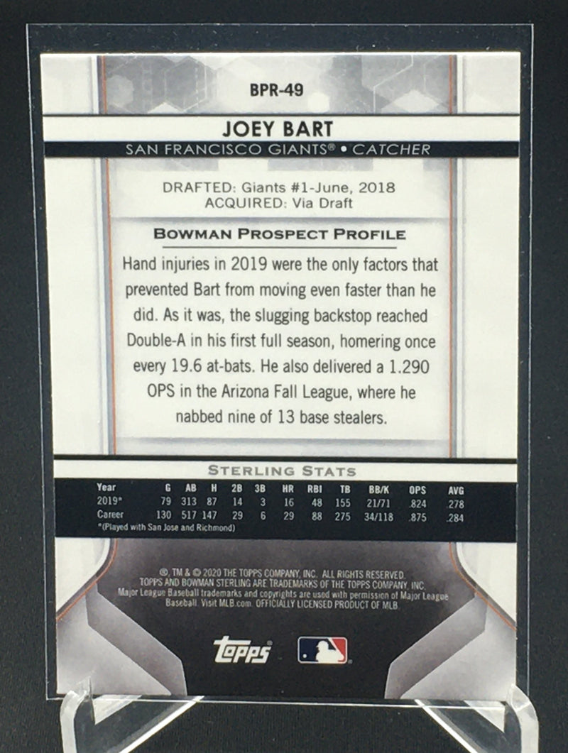 2020 TOPPS BOWMAN STERLING - J. BART -